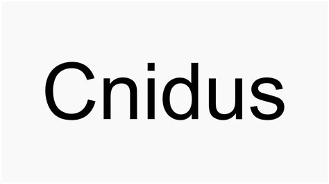 cnidus pronunciation